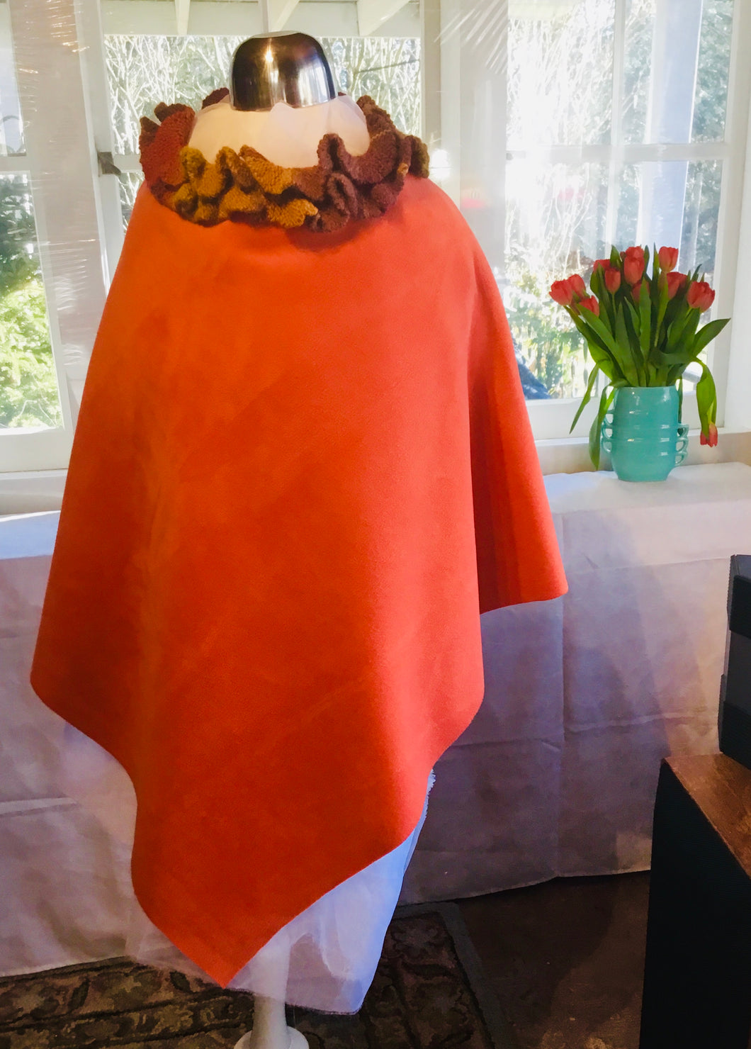 Autumnal Cape in Burnt Orange